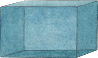 Illustration eines blauen Quaders.