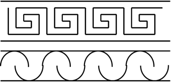 Abbildung von 2 Bandornamenten